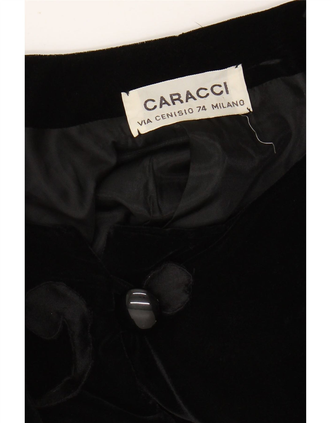 ВИНТАЖНЫЙ женский бархатный пиджак с 5 пуговицами, Великобритания 12, средний черный с узором пейсли