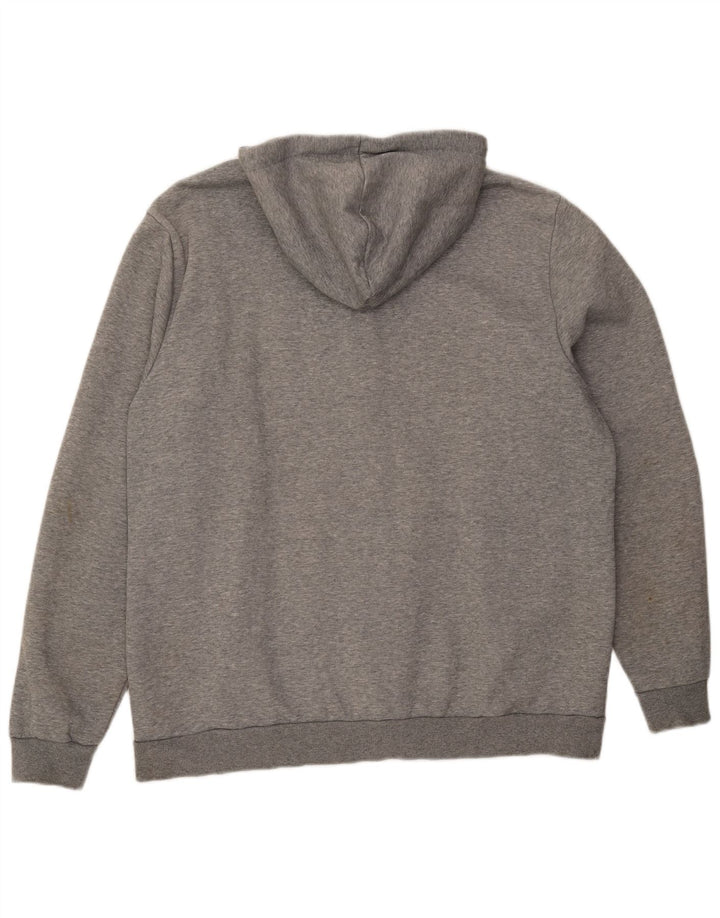 Мужской свитер с капюшоном на молнии с графическим рисунком Puma 2XL, серый хлопок