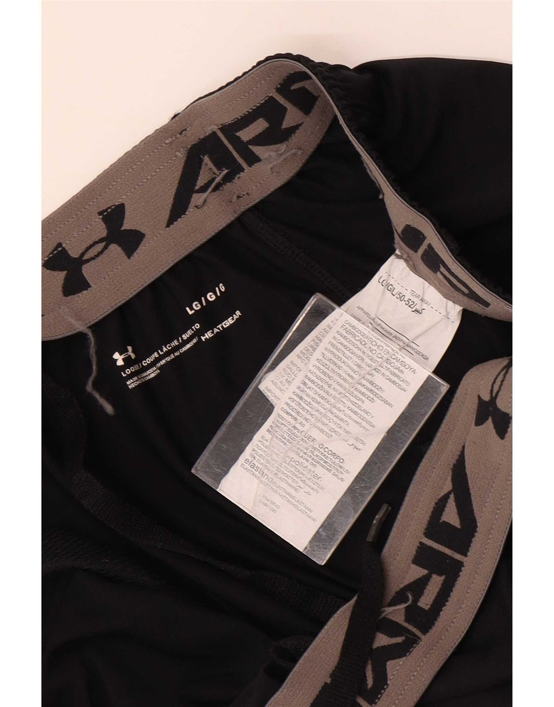 Мужские спортивные шорты Under Armour, большие черные из полиэстера