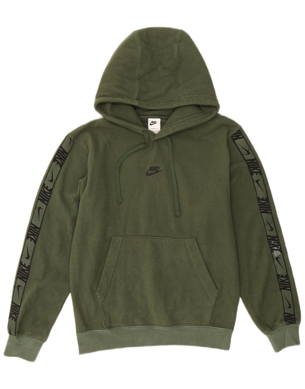 Мужской флисовый джемпер с капюшоном NIKE Therma-Fit XS, зеленый полиэстер