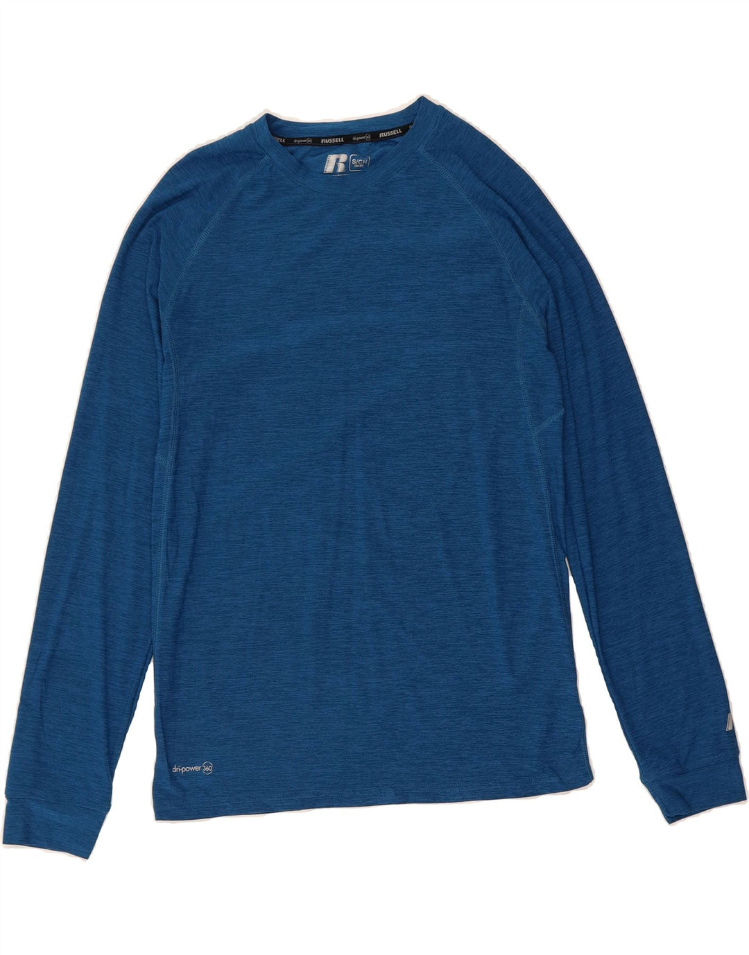 RUSSELL ATHLETIC Mens Training Top Long Sleeve UK 34/36 Small Blue Vintage Russell Athletic and Second-Hand Russell Athletic from Messina Hembry 