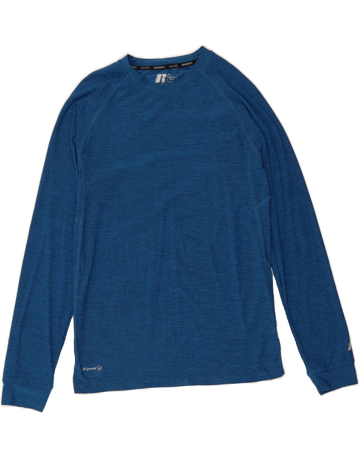 RUSSELL ATHLETIC Mens Training Top Long Sleeve UK 34/36 Small Blue Vintage Russell Athletic and Second-Hand Russell Athletic from Messina Hembry 