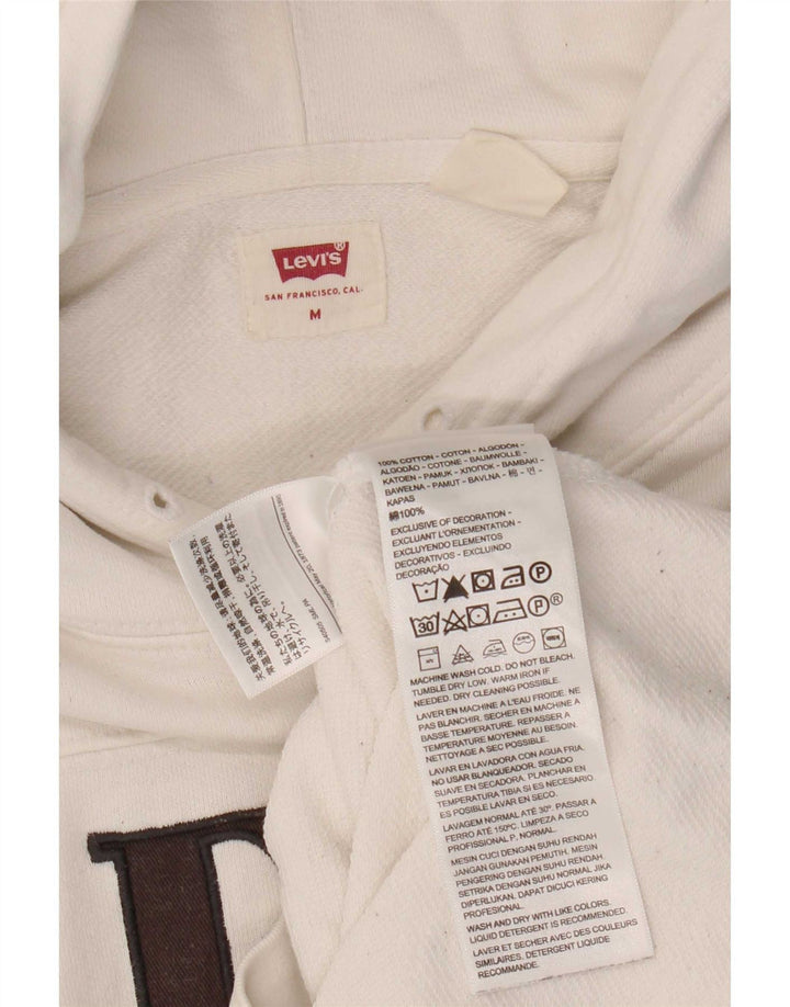 Мужской джемпер с капюшоном Levi's, белый, хлопковый, среднего размера