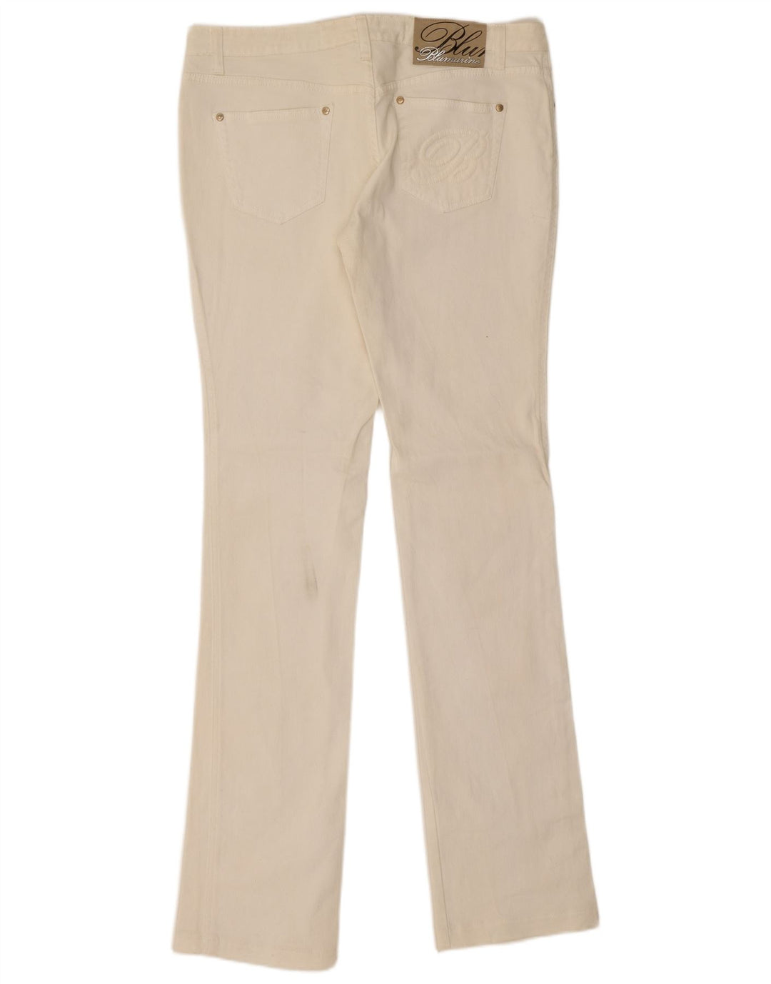 Женские узкие джинсы Blumarine Bootcut W30 L35, белый хлопок