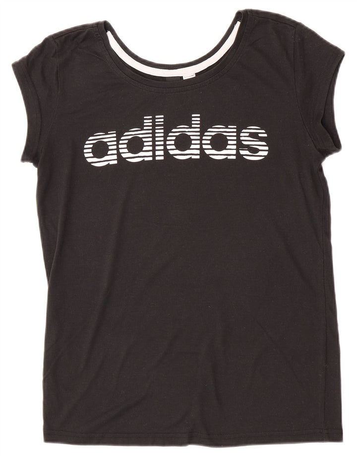 Женская футболка с рисунком Adidas Top UK 12, средний черный