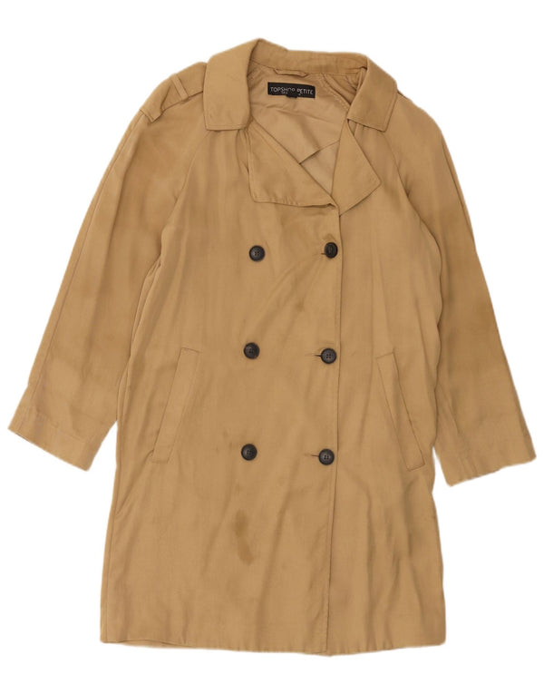 Женский тренч Topshop Petite UK 4 XS бежевый из лиоцелла