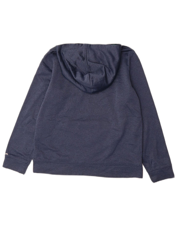 Свободный джемпер с капюшоном UNDER ARMOR для девочек 11–12 лет, большой темно-синий