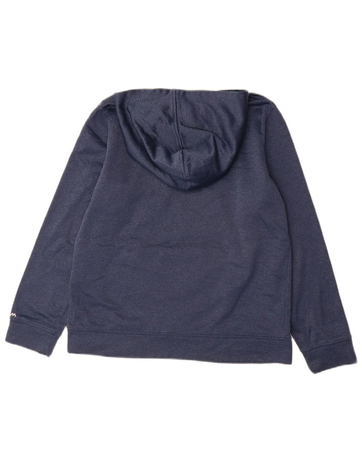 Свободный джемпер с капюшоном UNDER ARMOR для девочек 11–12 лет, большой темно-синий