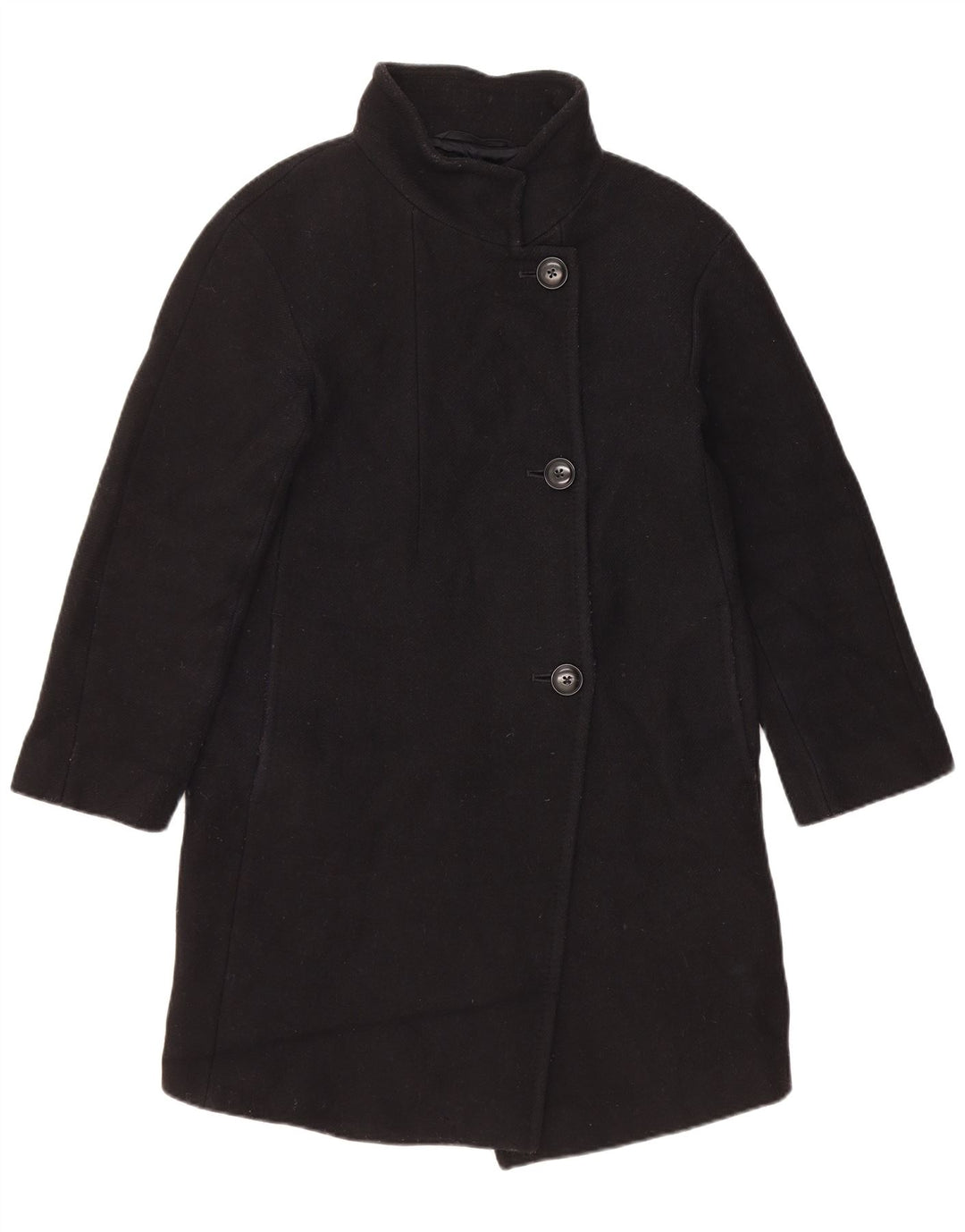 Massimo Dutti Женское пальто свободного кроя EU 34 2XS Черный Шерстяной