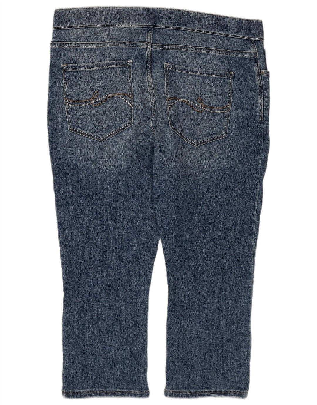 Женские джеггинсы-капри со средней посадкой LEE США 16 2XL W38 L21 Синий хлопок