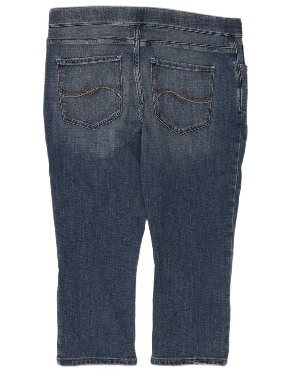 Женские джеггинсы-капри со средней посадкой LEE США 16 2XL W38 L21 Синий хлопок