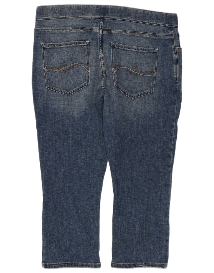 Женские джеггинсы-капри со средней посадкой LEE США 16 2XL W38 L21 Синий хлопок