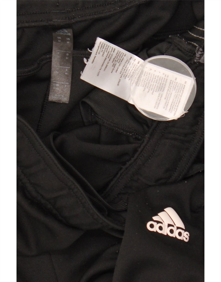 Мужские спортивные брюки Adidas среднего размера из полиэстера черного цвета