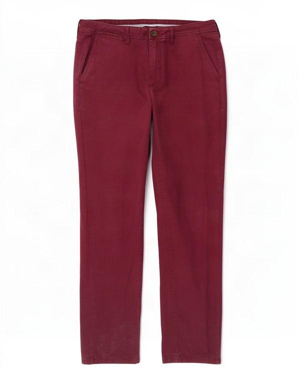 Crew Clothing Мужские брюки-чиносы Slim Fit W36 L33 Бордовый хлопок