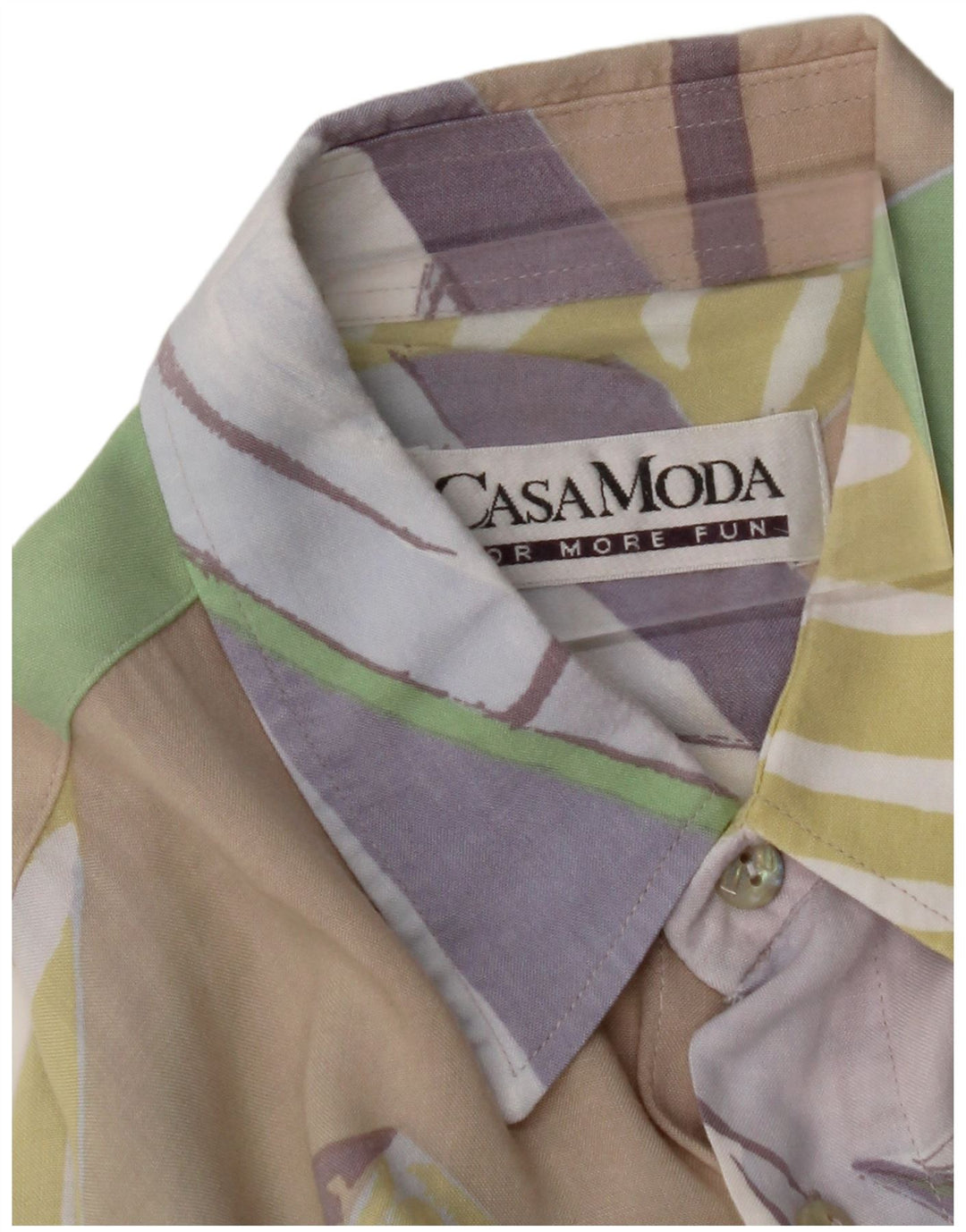 Мужская рубашка с коротким рукавом CASA MODA, большая разноцветная пэчворк