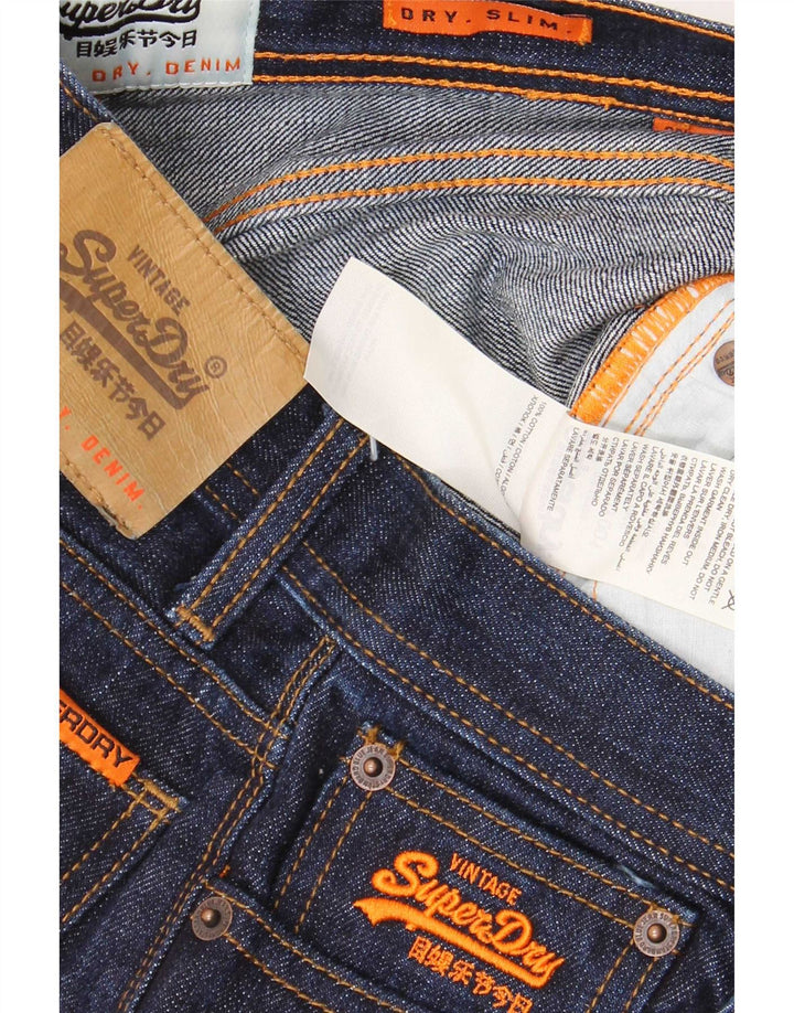 Женские узкие джинсы Superdry W28 L30, темно-синий, хлопок