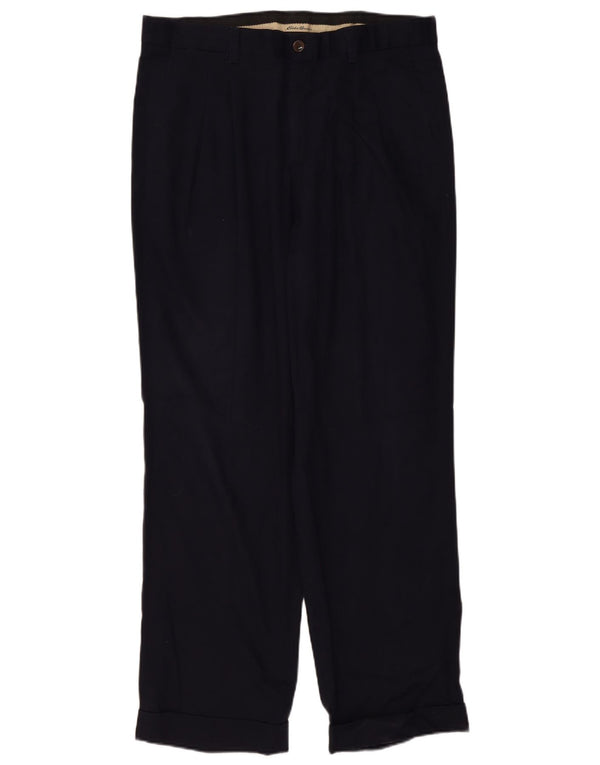 Мужские брюки чинос Eddie Bauer, устойчивые к морщинам, W35 L32, темно-синие, классические