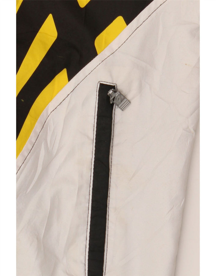 Мужская дождевик с капюшоном ASICS UK 40, большая черная цветная блокировка