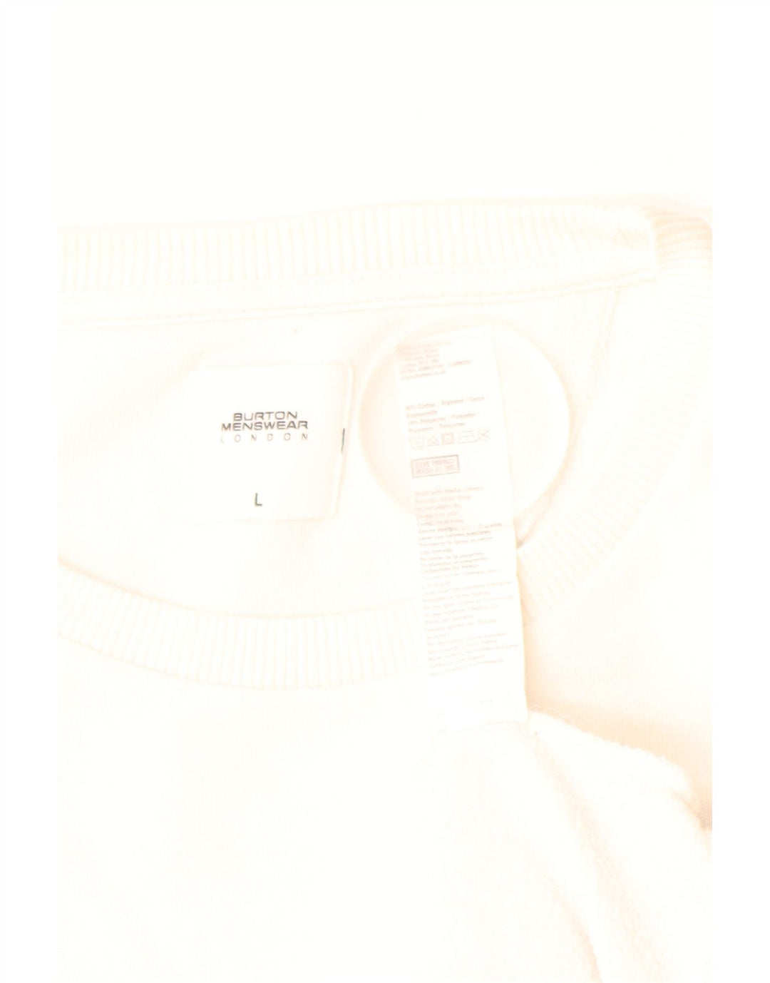 Мужской свитер BURTON, большой белый хлопковый джемпер