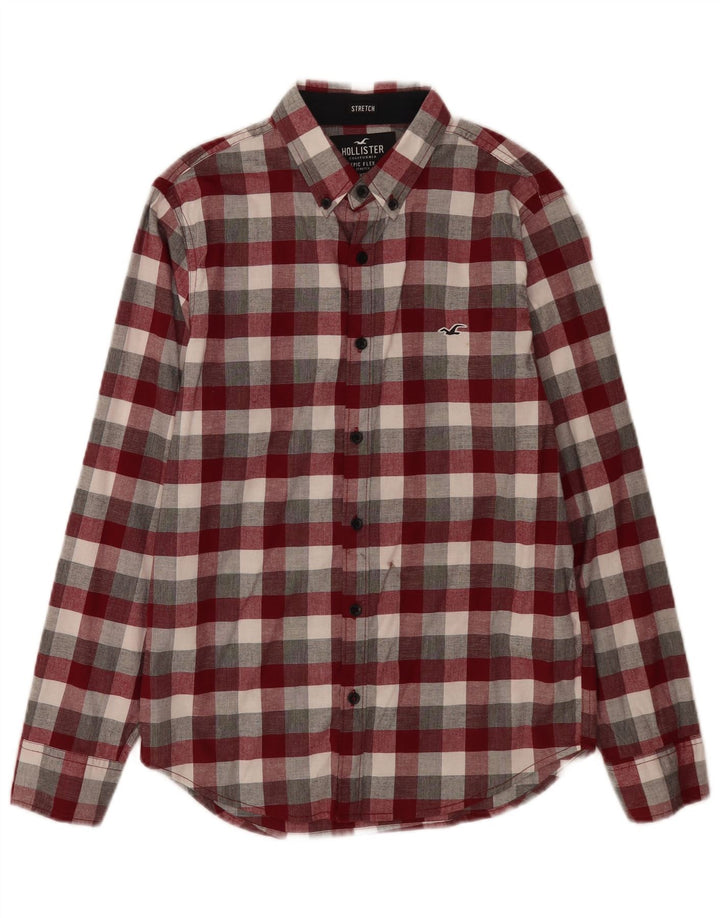 Мужская рубашка Hollister XS в разноцветную клетку, хлопок