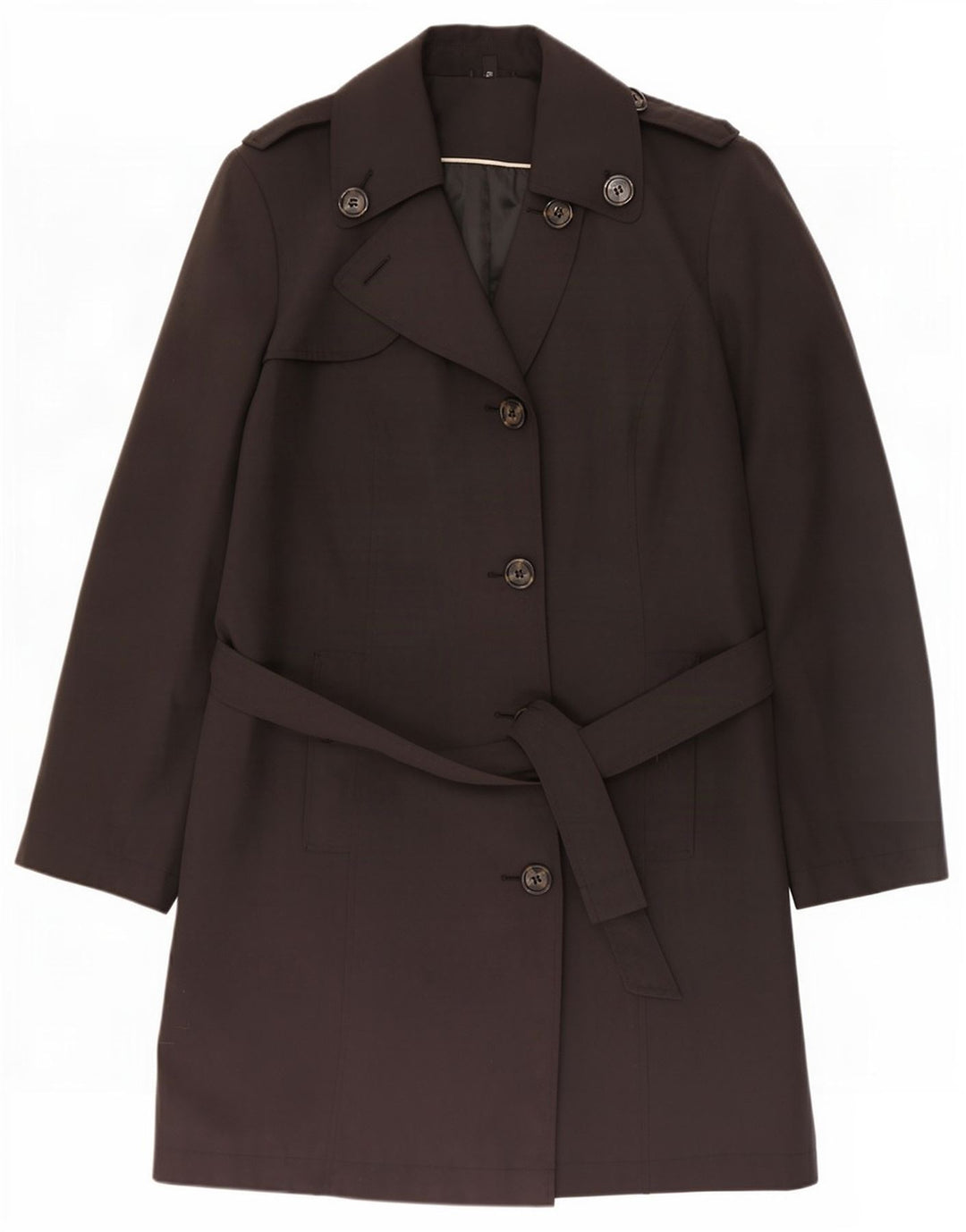 Женский тренч Marks & Spencer UK 22 3XL, черный полиэстер