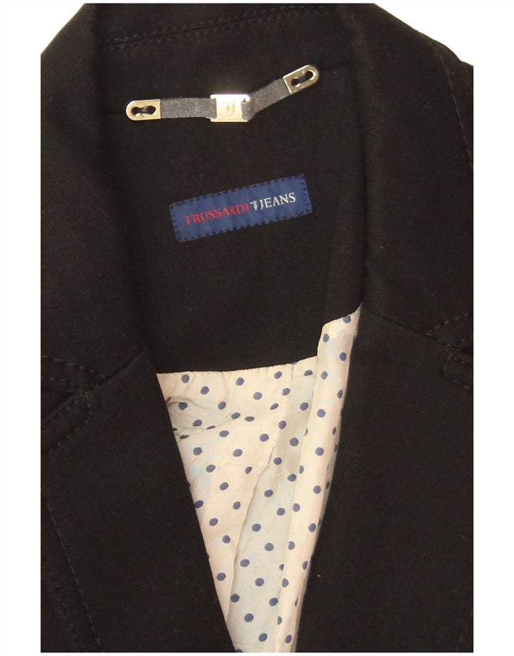 Женский пиджак Trussardi Jeans на 2 пуговицах UK 14, средний черный