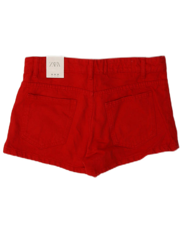 Женские повседневные шорты Zara EU 38, маленькие W28, красный хлопок