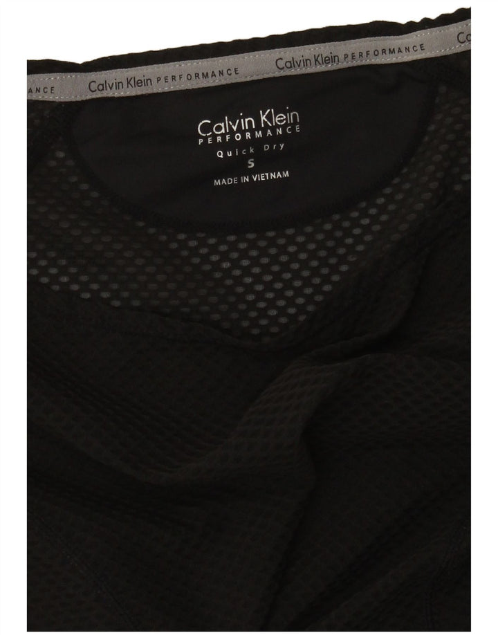 Женский оверсайз-топ Calvin Klein с длинным рукавом UK 10, маленький черный