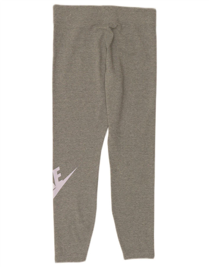 Женские леггинсы с рисунком Nike UK 14, большие серые хлопковые