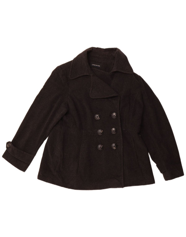 Женское полупальто LONDON FOG UK 18 XL, черная шерсть