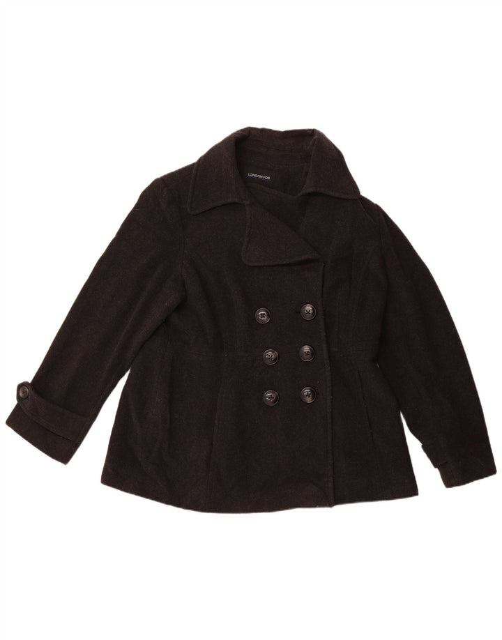 Женское полупальто LONDON FOG UK 18 XL, черная шерсть