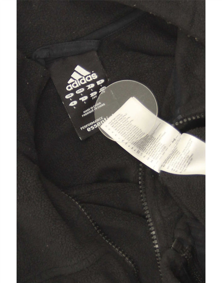 Мужская флисовая куртка Adidas UK 40, большая черная, полиэстер