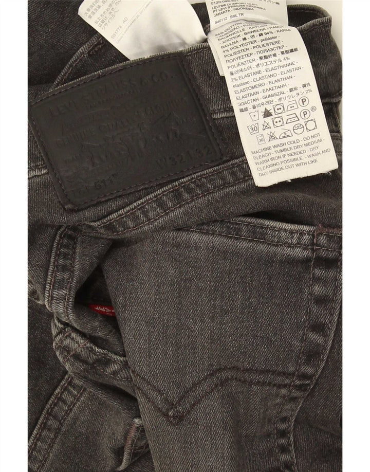 Мужские джинсы Levi's Slim 511 W32 L32, черный хлопок