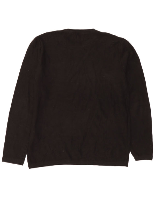 Мужской джемпер с круглым вырезом Jack & Jones XL, черный хлопок