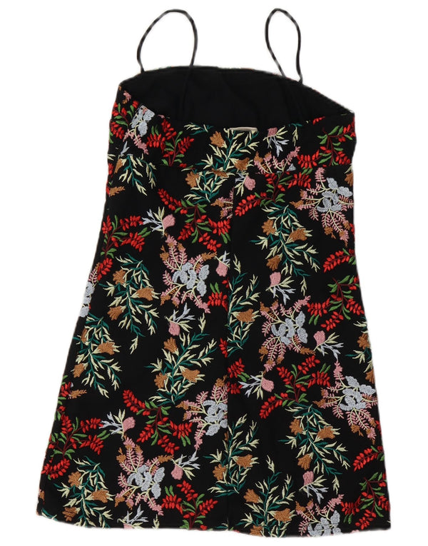 PINS AND NEEDLES Womens Slip Dress UK 8 Small Black Floral
