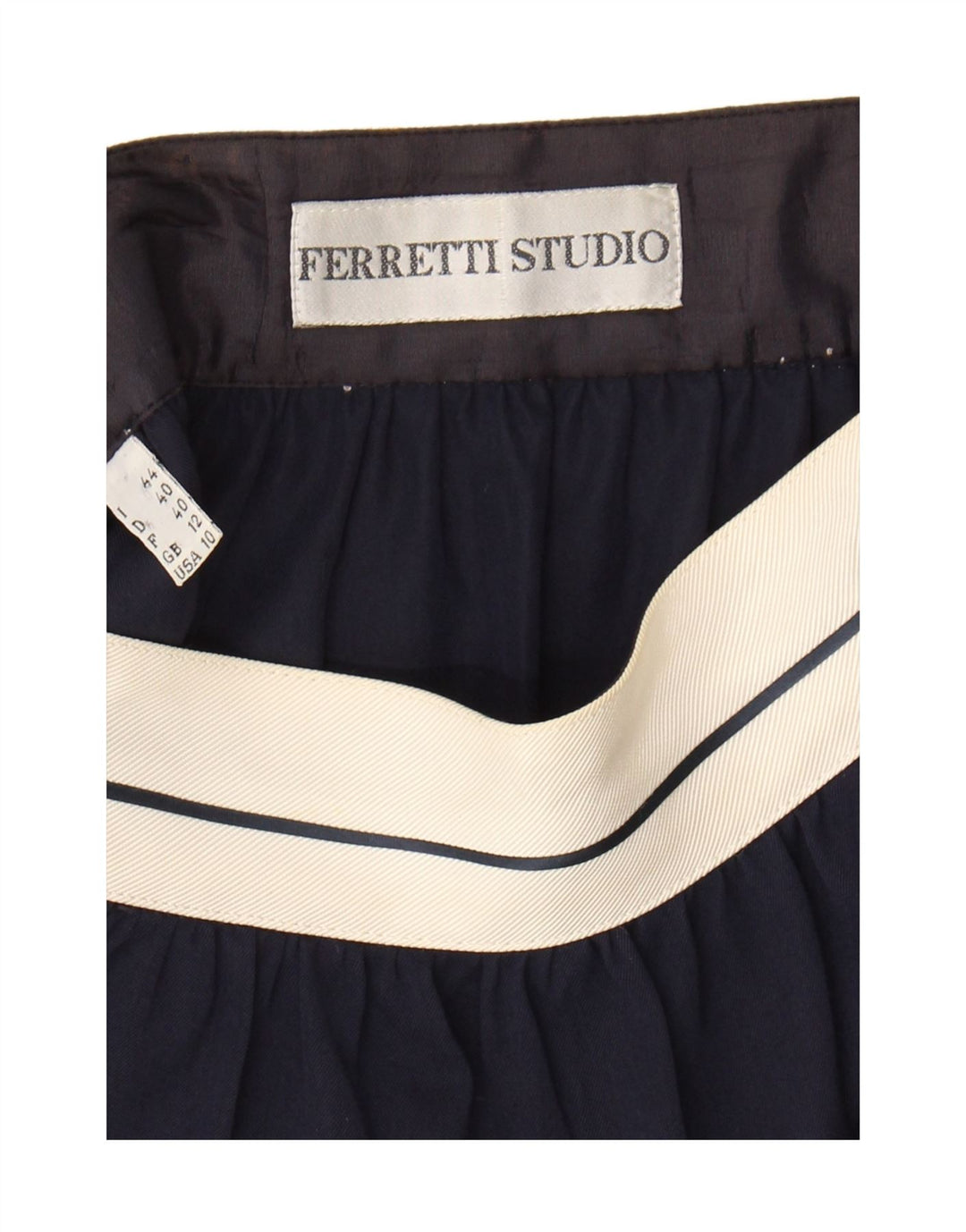 Женская прямая юбка Ferretti Studio UK 12 Medium W26 Темно-синий вискоза