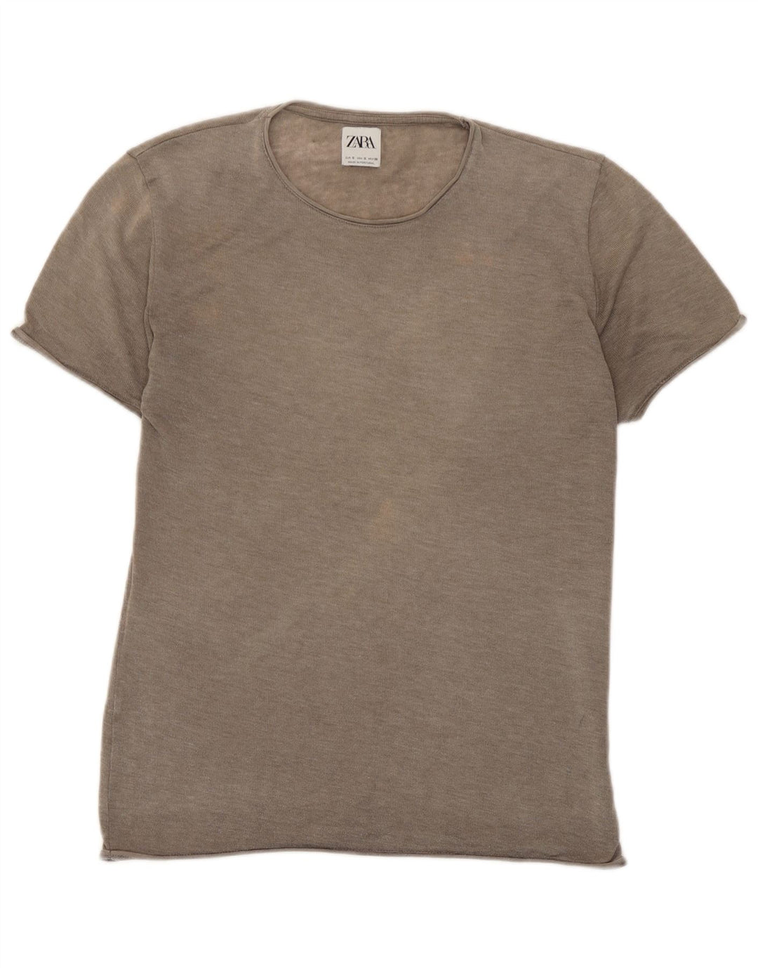 Женская футболка Zara Top UK 10, маленькая коричневая