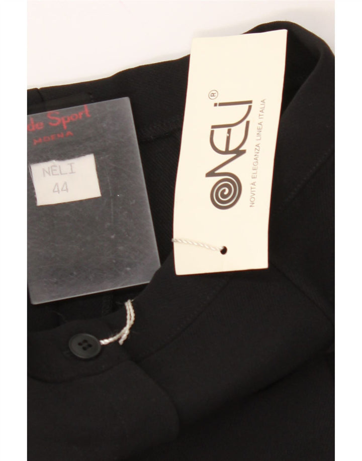 ВИНТАЖНЫЕ женские костюмные брюки с высокой талией IT 44 Средний W26 L35 Черный