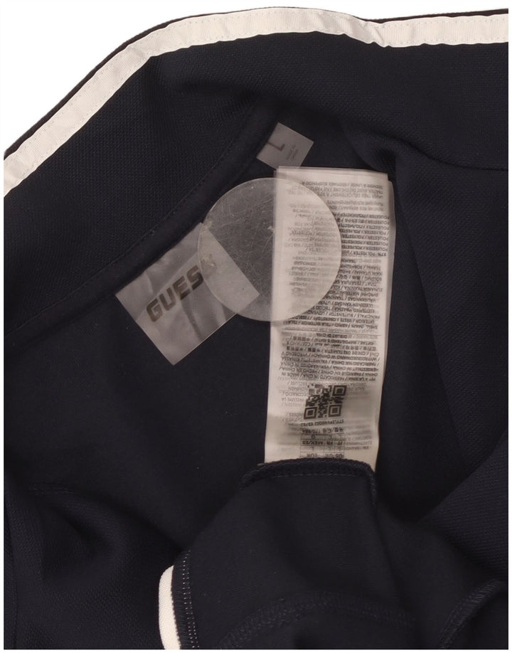 Guess Женский спортивный костюм Top Jacket UK 16 Большой темно-синий с цветными блоками