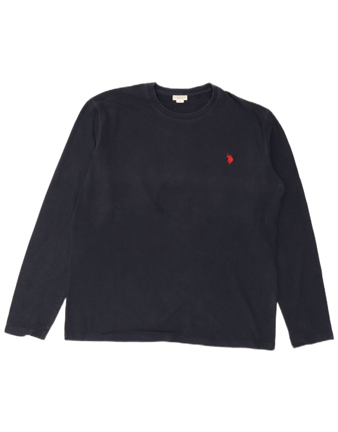 Ассоциация поло США. Мужской топ с длинным рукавом XL, темно-синий, хлопок