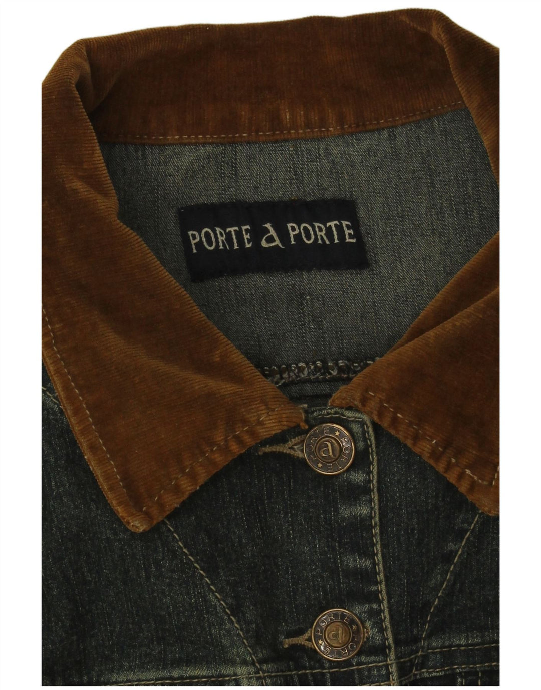 Винтажная женская джинсовая куртка UK 12, хлопок среднего синего цвета с цветными блоками