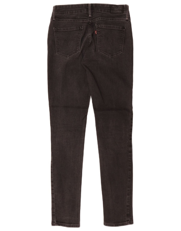 Женские джинсы скинни Levi's Demi Curve со средней посадкой W26 L30 Серые хлопковые