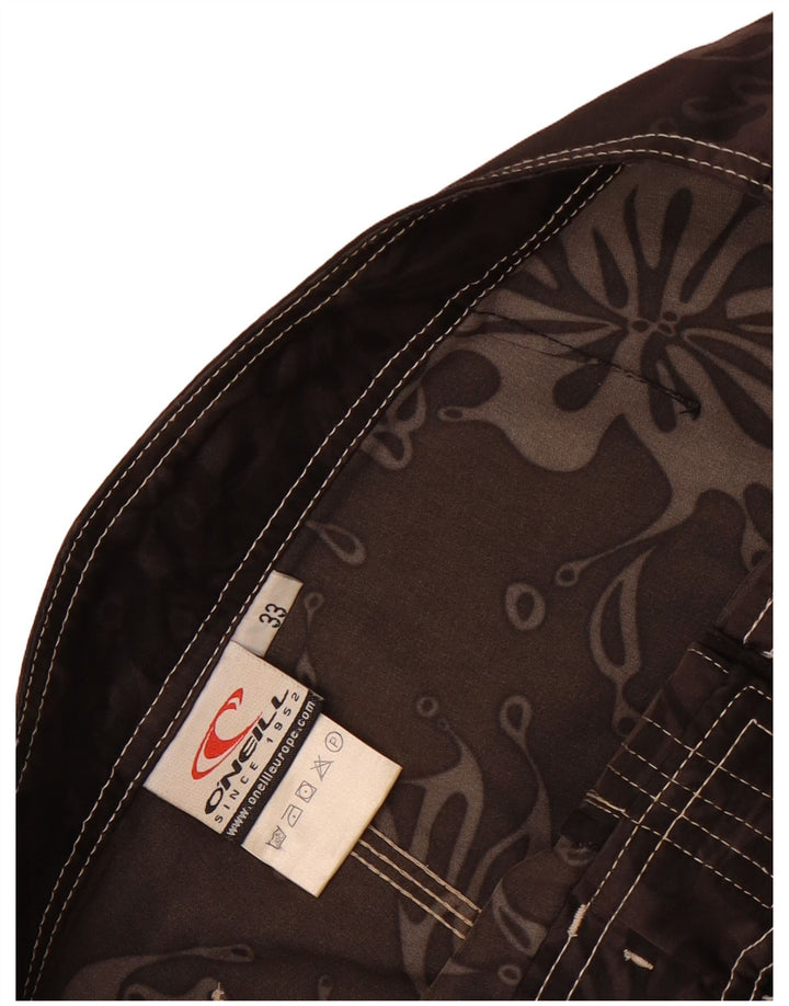 Мужские шорты для плавания O'Neill, полиэстер среднего коричневого цвета с цветочным принтом