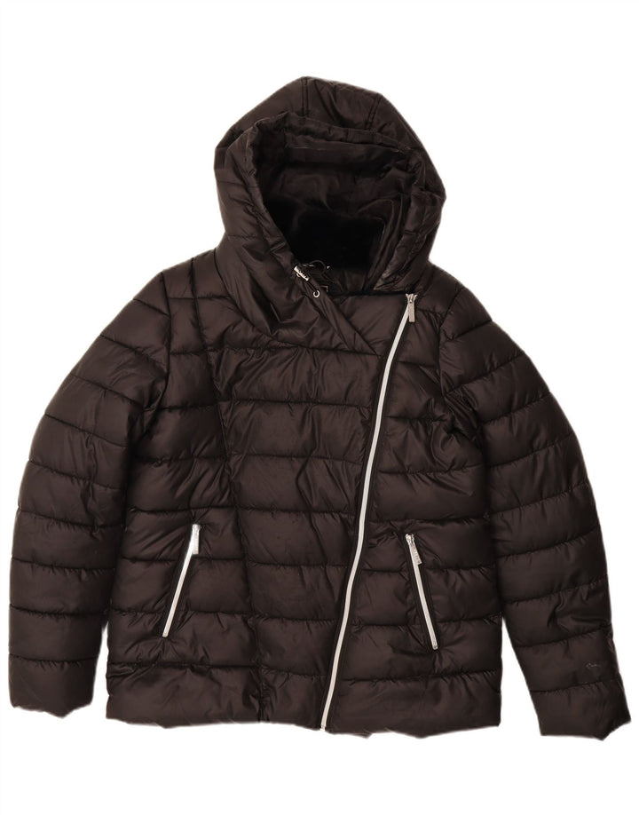 Женская утепленная куртка с капюшоном LIPSY UK 12, средний черный полиэстер