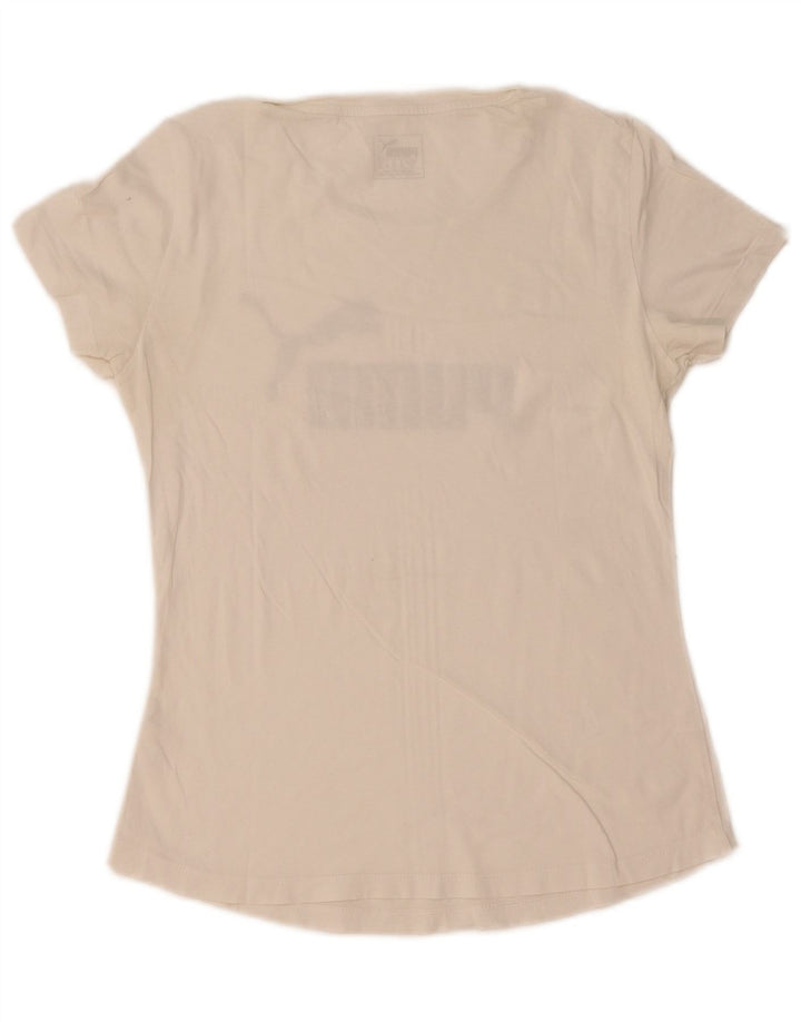 Женская футболка с рисунком Puma Top UK 10, маленькая белая