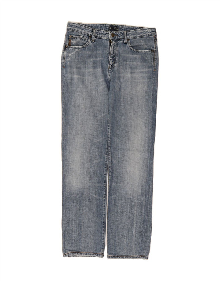 ARMANI Womens Straight Jeans W29 L30 Blue Cotton Vintage Armani and Second-Hand Armani from Messina Hembry 