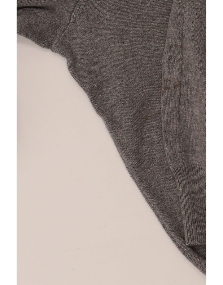 POLO RALPH LAUREN Мужской джемпер с v-образным вырезом, средний серый хлопковый свитер