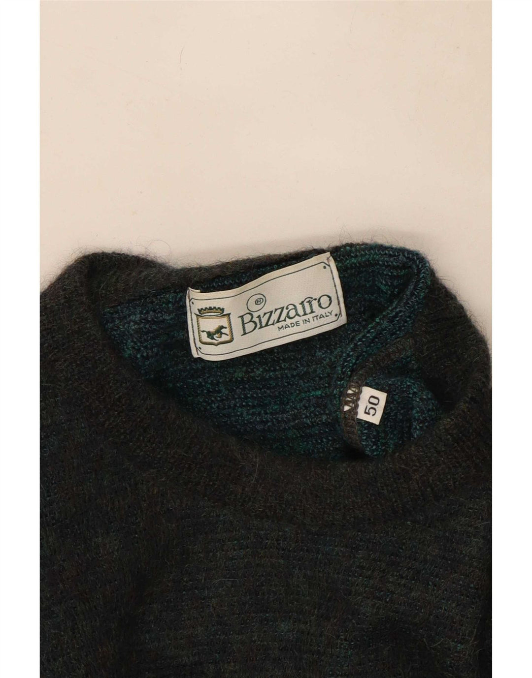 Мужской джемпер с круглым вырезом Bizzarro, цвет IT 50, средний зеленый, шерсть