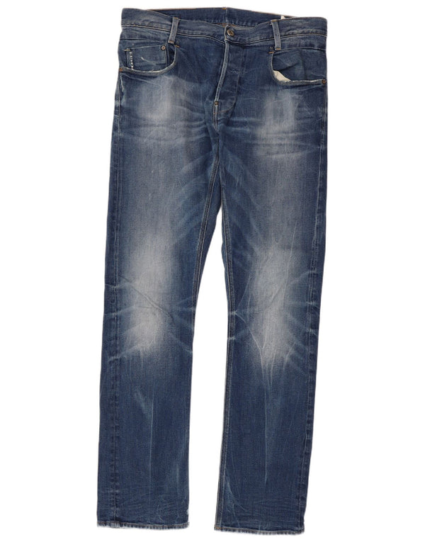 Мужские прямые джинсы G-STAR W36 L34 синие, хлопок