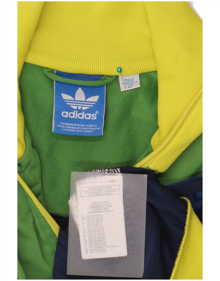 Adidas Mens Tracksuit Top Jacket Medium Multicoloured Colourblock Polyester